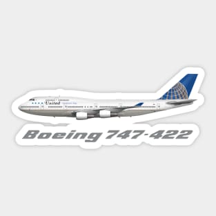 United Airlines 747-400 Friend Ship Shirt Version Sticker